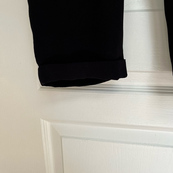 Zara tapered leg flowy pants-elastic waistband with drawstring-black-size M US - Picture 9 of 11